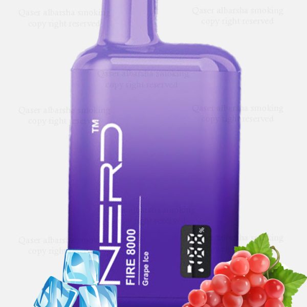 Grape ice Nerd 8000Puffs 2%
