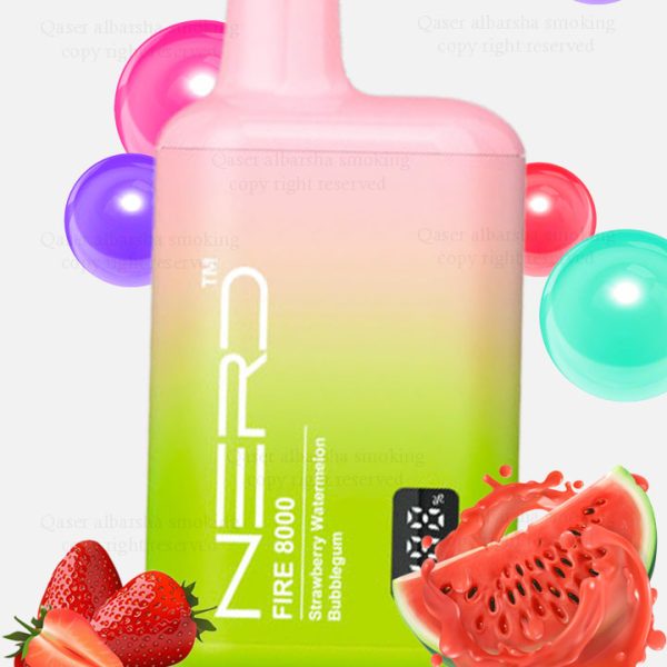 Strawberry watermelon bubblegum Nerd 8000Puffs 2%